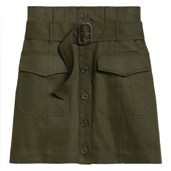 Banana Republic Dresses & Skirts - Banana Republic Heritage Paperbag Utility Skirt Mini Olive Green 2 Petite NEW